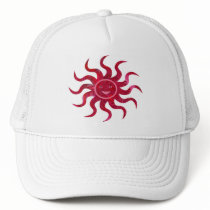 Happy Sun Face Design hats by Perlyyyy Happy Sun Face Design hats