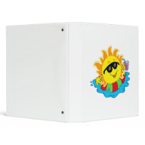 Happy Sun in the Pool 3 Ring Binder