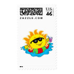 Happy Sun in the Pool Stamps