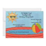 Happy Sun Pool Party Invitation