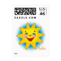 Happy sun - Postage template postage by Kidsplanet Happy sun - Postage template postage