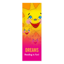 Happy Sun - Reading is fun! bookmark business cards by Kidsplanet Happy Sun - Reading is fun! bookmark business cards