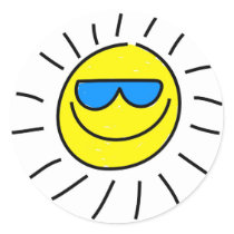 Happy Sun Stickers