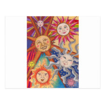 Happy suns post card