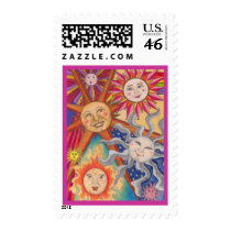 Happy suns postage by paleprudence Happy suns postage
