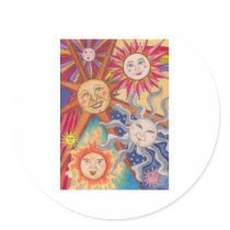 Happy suns stickers by paleprudence Happy suns stickers