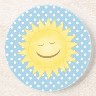Happy Sunshine & Polka Dot Coasters coaster