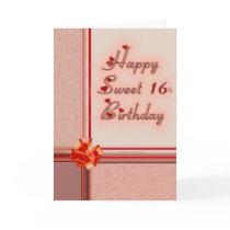 Happy Sweet 16th. Birthday Card
