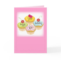 Happy Sweet 16th Birthday, Pink Card for Girl