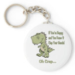 Happy T-Rex Key Chain