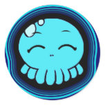 Happy Tako-Chan Round Stickers
