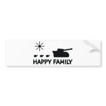 happy tank turtle family icon bumper stickers