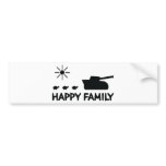 happy tank turtle family icon bumper stickers