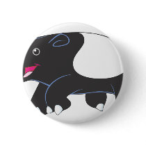Happy Tapir Pinback Button
