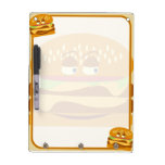 Happy Tasty Cheeseburger Dry Erase Whiteboards