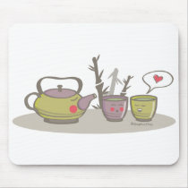 happy tea mousepad by GraphicsToys happy tea mousepad