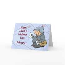 Happy Thank a Mailman Day February 4 Greeting Cards