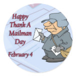 Happy Thank a Mailman Day February 4 stickers