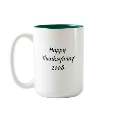 'Happy Thanksgiving 2008" Couple's Name Mug by dizzypixels