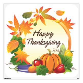 Happy Thanksgiving 5A Wall Decal