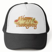 Happy Thanksgiving Autumn Leaves Mesh Hats
