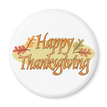 Happy Thanksgiving Autumn Leaves Magnets