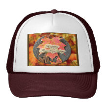 Happy Thanksgiving Autumn Maple Leaf Series Mesh Hat