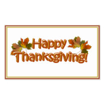 Happy Thanksgiving Business Card Template