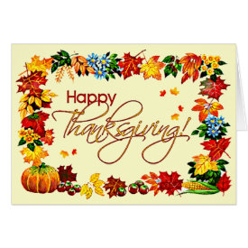 HAPPY THANKSGIVING by SHARON SHARPE Cards