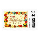 HAPPY THANKSGIVING by SHARON SHARPE Postage Stamp
