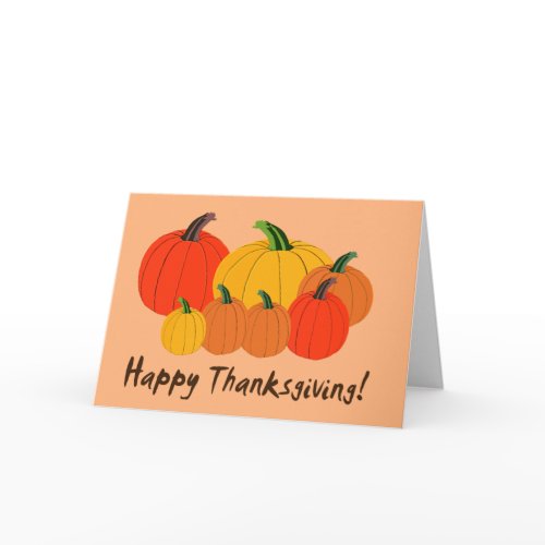Happy Thanksgiving card with pumpkins card