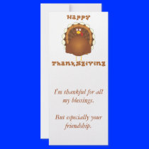Happy Thanksgiving cartoon turkey cards Rack Card Template