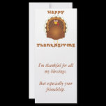 Happy Thanksgiving cartoon turkey cards Rack Card Template