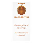 Happy Thanksgiving cartoon turkey cards Rack Card Template