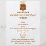 Happy Thanksgiving cartoon turkey holiday letter Flyer Design