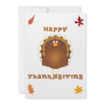 Happy Thanksgiving cartoon turkey invitations