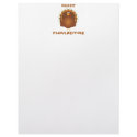 Happy Thanksgiving cartoon turkey paper letterhead
