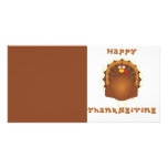 Happy Thanksgiving cartoon turkey photo cards