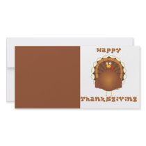 Happy Thanksgiving cartoon turkey photo cards photo cards