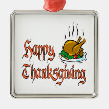 Happy Thanksgiving Christmas Ornament