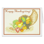 Happy Thanksgiving Cornucopia Greeting Card
