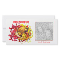 Happy Thanksgiving Cornucopia Photo Cards