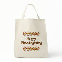 Happy Thanksgiving Fall Hearts Tote Bag