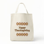 Happy Thanksgiving Fall Hearts Tote Bag