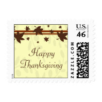 Happy Thanksgiving Fall Leaves Stamps