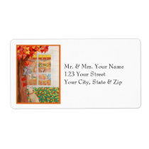 Happy Thanksgiving Family Meal Scene labels