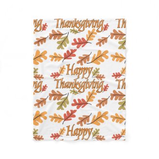 Happy Thanksgiving Fleece Blanket
