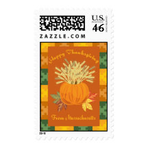 Happy Thanksgiving From Massachusetts Postage Stamps