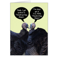 Happy Thanksgiving funny turkeys greeting card