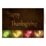 Happy Thanksgiving Grunge Leaves - Greeting Card